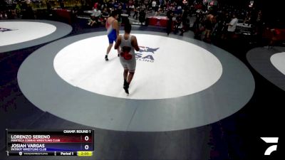 285 lbs Champ. Round 1 - Lorenzo Sereno, Manteca Cobras Wrestling Club vs Josiah Vargas, Patriot Wrestling Club