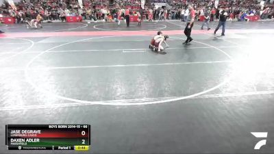 66 lbs Champ. Round 2 - Daxen Adler, Marshfield vs Jase DeGrave, Luxemburg-Casco