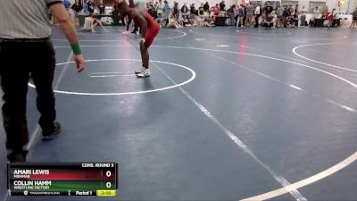 130 lbs Cons. Round 3 - Amari Lewis, Miramar vs Collin Hamm, Wrestling Factory