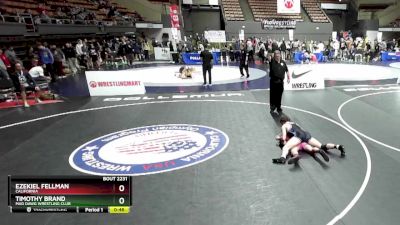 150 lbs Cons. Round 7 - Timothy Brand, Mad Dawg Wrestling Club vs Ezekiel Fellman, California