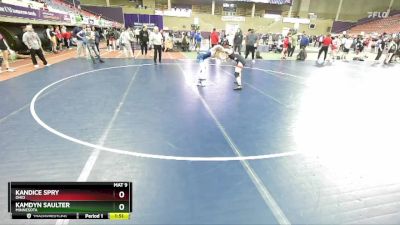 G116-122 lbs Round 2 - Kandice Spry, Ohio vs Kamdyn Saulter, Minnesota