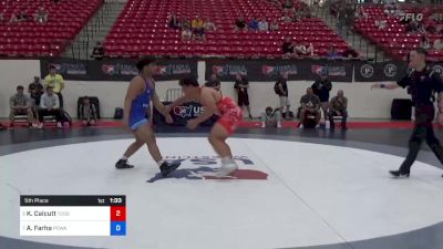 110 kg 5th Place - Kai Calcutt, Toss Em Up Wrestling Academy vs Adam Farha, Poway High School Wrestling