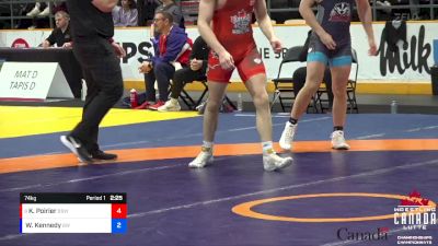 74kg 3rd Place Match - Koen Poirier, Black Bears WC vs William Kennedy, Brock WC