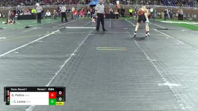 D1-106 lbs Cons. Round 1 - Cameron Leone, Warren Mott HS vs Drake Pollins, Brighton HS