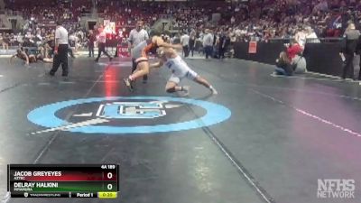 4A 189 lbs Quarterfinal - Jacob Greyeyes, Aztec vs Delray Halkini, Miyamura