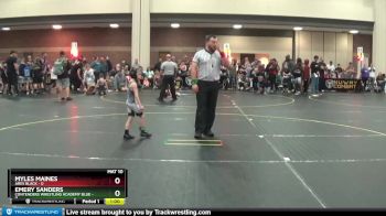 47 lbs Round 2 (4 Team) - Emery Sanders, Contenders Wrestling Academy Blue vs Myles Maines, Ares Black