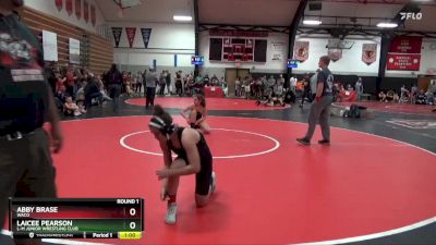 Round 1 - Abby Brase, Waco vs Laicee Pearson, L-M Junior Wrestling Club