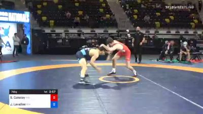 74 kg Prelims - Sammy Cokeley, Indiana RTC vs Joey Lavallee, Titan Mercury Wrestling Club (TMWC)