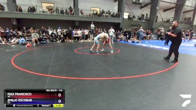 113 lbs Semifinal - Max Francisco, AK vs Emilio Escobar, CA