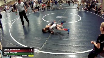 52 lbs Quarterfinal - Lincoln Schneider, RED WAVE WC vs Adlan Afaunov, EGWA