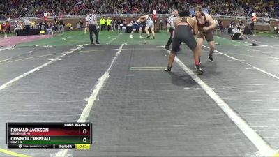 D1-285 lbs Cons. Round 1 - Ronald Jackson, Belleville HS vs Connor Crepeau, Holt HS