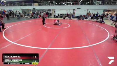 131 lbs Cons. Round 4 - Korbin Korhonen, Heavy Hitting Hammers vs Seth Thompson, Guerrilla Wrestling (GWA)