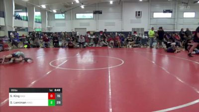 95 lbs Round 5 - Sawyer King, Ragin Raisins vs Oliver Lamiman, Ares Wrestling Club