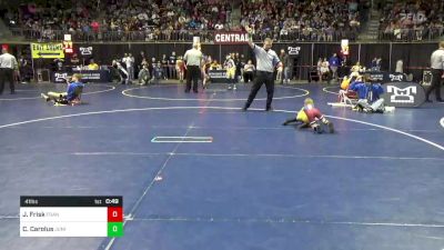 41 lbs Quarterfinal - Jerek Frisk, Franklin Regional vs Carson Carolus, Juniata Valley