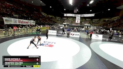 77 lbs Quarterfinal - Nehemiah Salcido, Shafter Youth Wrestling vs David Dotson Ii, Elite Force Wrestling Club