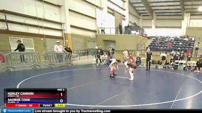 130 lbs Round 2 (3 Team) - Ashley Cannon, Utah 1 vs Saoirse Cook, Alaska