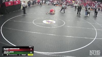 3A 126 lbs Quarterfinal - Blake Greenwood, Clinton vs Devin Lirgg, Gilbert Hs