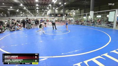 100 lbs Round 4 (6 Team) - Daniel McDermott, RALEIGH ARE WRESTLING vs Avett Lindsay, BELIEVE TO ACHIEVE