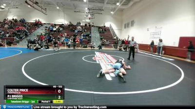 132 lbs Cons. Round 7 - Colter Price, Thermopolis vs Pj Briggs, Cheyenne East