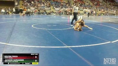 132 lbs Cons. Round 2 - Jackson Alexander, West Fargo Sheyenne vs Kolten Tesch, Fargo Davies