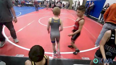 58 lbs Consi Of 8 #2 - Keilen Fields, Wyandotte Youth Wrestling vs Mason Woolman, Pryor Tigers