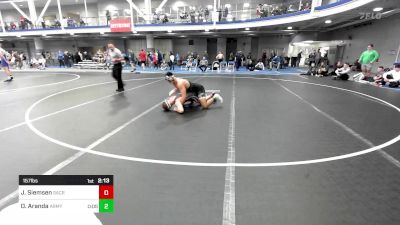 157 lbs Consi Of 16 #2 - Jon Siemsen, Sacred Heart University vs Oscar Aranda, Army Prep