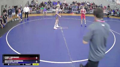 97 lbs Quarterfinal - Cody Sieminski, Sweet Home vs Brayden Harrison, Hermiston Wrestling