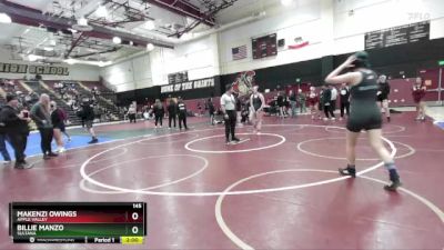 145 lbs Round 3 - Makenzi Owings, Apple Valley vs Billie Manzo, Sultana