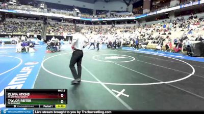 100 Class 2 lbs 5th Place Match - Taylor Reiter, Timberland vs Olivia Atkins, Ft. Zumwalt South