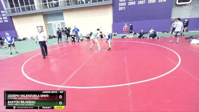 157 lbs Cons. Round 4 - Jozeph Valenzuela Smith, Cyclones Wrestling & Fitness vs Easton Biladeau, Moen Wrestling Academy