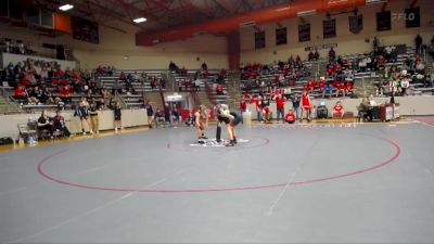 120 lbs 1st Place Match - Gavin Wheeler, North Posey vs Dalton Pledger, Heritage Hills