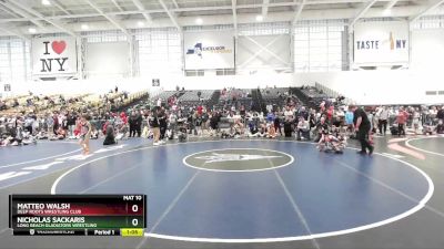 87 lbs Quarterfinal - Nicholas Sackaris, Long Beach Gladiators Wrestling vs Matteo Walsh, Deep Roots Wrestling Club