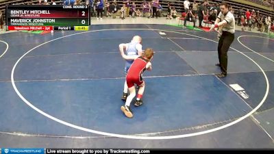 51 lbs Cons. Round 3 - Maverick Johnston, Timpanogos Wrestling vs Bentley Mitchell, Cedar Jr. Wrestling