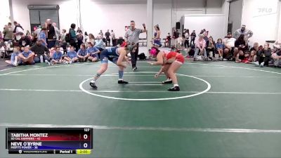 127 lbs Round 4 (6 Team) - Tabitha Montez, So Cal Hammers vs Neve O`Byrne, Misfits Power