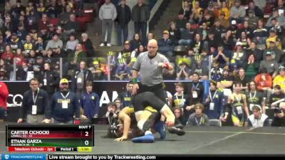 120 lbs Finals (8 Team) - Carter Cichocki, Lowell HS vs Ethan Garza, Goodrich HS