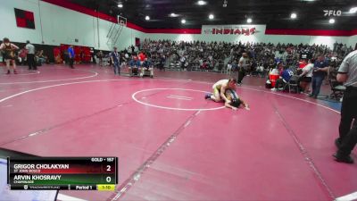 157 lbs 1st Place Match - Grigor Cholakyan, St John Bosco vs Arvin Khosravy, Chaminade