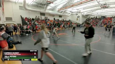 130 lbs Round 5 - Caprice Hussey, Thunder Basin High School vs Teila Peters, Buffalo