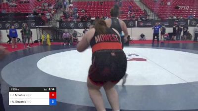 235 lbs Cons 4 - Jayden Moehle, MO West Championship Wrestling Club vs Anna Bozanic, Mtc - Mantanona Training Center