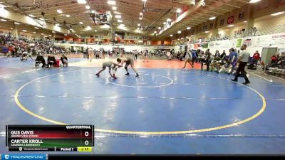 197 lbs Quarterfinal - Carter Kroll, Lourdes University vs Gus Davis, Grand View (Iowa)