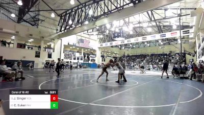 189 lbs Consi Of 16 #2 - Jason Singer, Faith Christian Academy vs Carter Euker, Perkiomen Valley