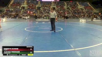 125 lbs Semifinal - Emersyn Schwab, Lisbon vs Karyssa Meidinger, LaMoure LM