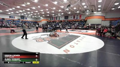 184 lbs Champ. Round 1 - Gideon Loewen, Olivet College vs Ruben Vasquez, Concordia University (WI)