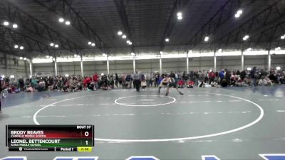 147 lbs Cons. Round 2 - Brody Reaves, Canfield Middle School vs Leonel Bettencourt, Kuna Middle School