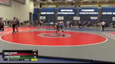 141 lbs Cons. Round 4 - Sean Yamaski, Unattached vs Christian Nunez, California Baptist (Calif.)