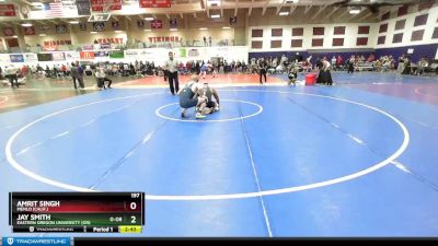 197 lbs Champ. Round 2 - Jay Smith, Eastern Oregon University (OR) vs Amrit Singh, Menlo (Calif.)