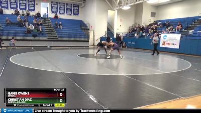 133 lbs Round 2 - Gaige Owens, Eureka vs Christian Diaz, Cornell College