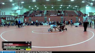 195 lbs 3rd Place Match - Cristian Gomez, Jennings County Wrestling Club vs Makyi Hines, Red Hawk Wrestling Academy