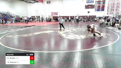 126 lbs Consi Of 8 #2 - Griffin Shafer, Portland vs Emiliano Kasma, Rocky Hill