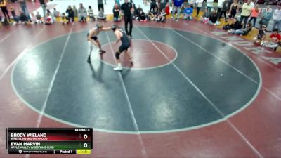 114 lbs Round 3 - Evan Marvin, Apple Valley Wrestling Club vs Brody Wieland, Wrestling Brotherhood