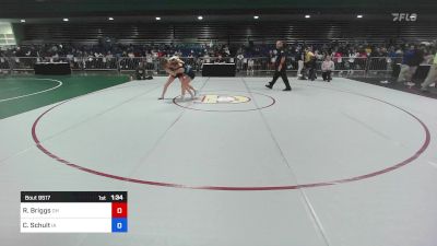 118 lbs Consi Of 8 #2 - Raegan Briggs, OH vs Camille Schult, IA